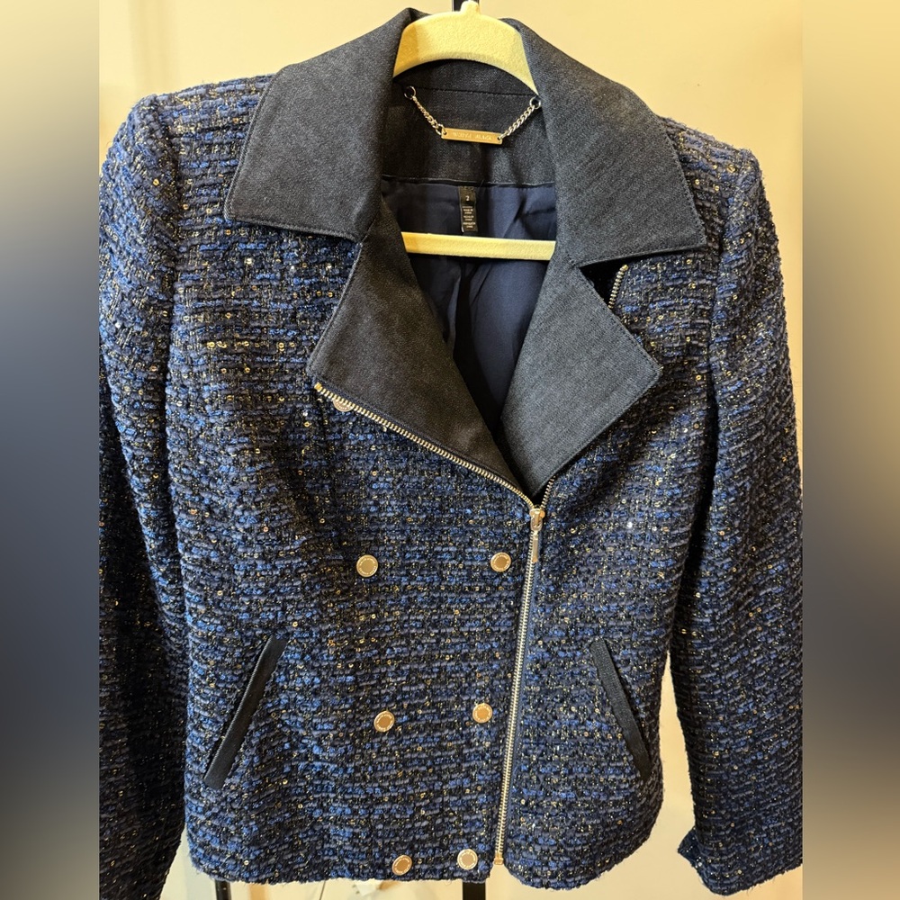White House, Black Market, Moto Tweed Jacket